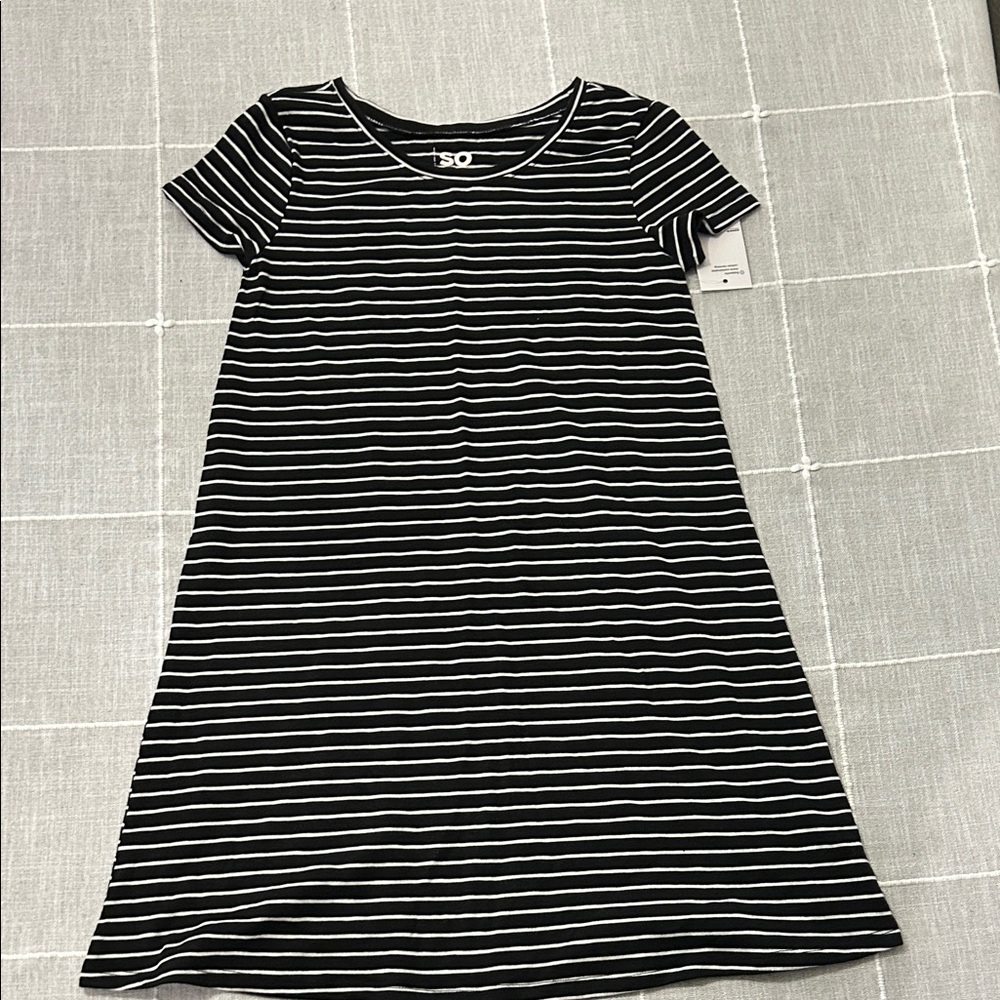 SO Monochrome Striped Dress